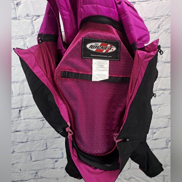 Joe Rocket Women's Motorcycle Jacket Pink Black Embellished Removable Liner XS - Picture 10 of 14